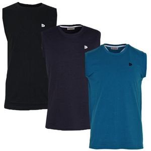 Donnay Donnay Heren - 3-Pack - Mouwloos T-shirt Stan - Zwart/Navy/Petrol
