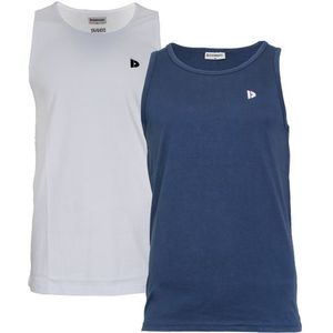 Donnay Donnay Heren - 2-Pack - Singlet James - Wit & Navy