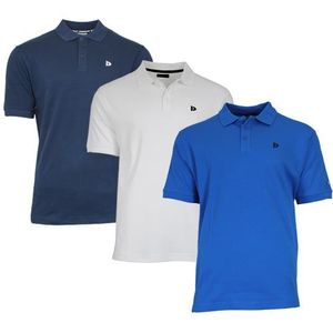 Donnay Donnay Heren - 3-Pack - Polo shirt Noah - Navy / Wit / Cobaltblauw