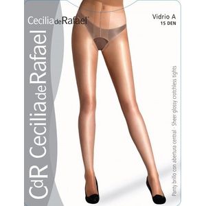 Glanzende panty met open kruis Vidrio A van Cecilia de Rafael, 15 DEN