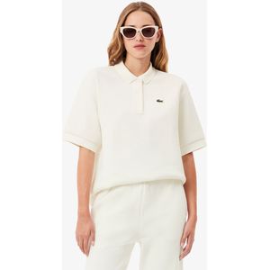 Lacoste Oversized-Polohemd aus Piqué - Weiß Size 44