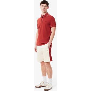 Lacoste Shorts aus Baumwollfleece mit Colorblock-Design - Weiß / Braun / Hellbraun Size XXL