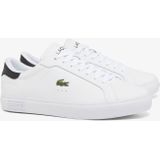 Lacoste Herren-Sneakers Powercourt aus Leder - WHITE/BLACK Size 41