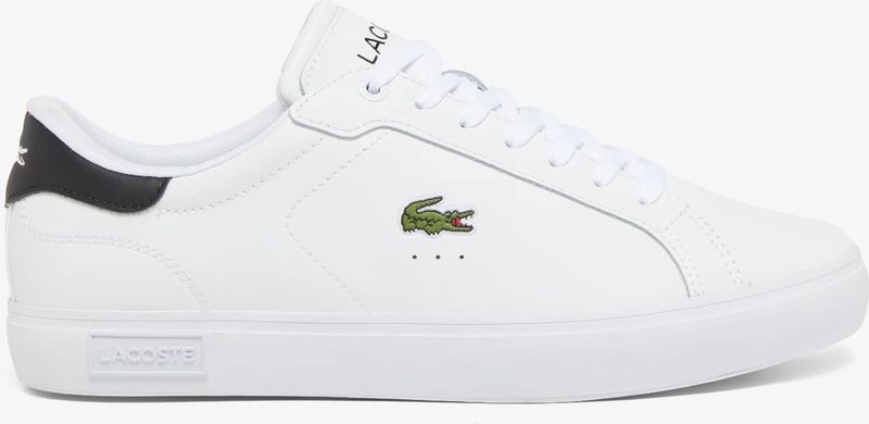 Lacoste Herren-Sneakers Powercourt aus Leder - WHITE/BLACK Size 41