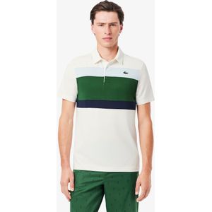 Lacoste Golf-Polohemd mit Colorblock-Design, Regular Fit - Weiß / Grün / Hellblau Size 4XL