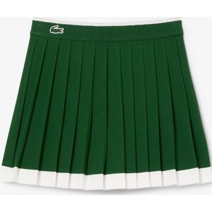 Lacoste Stretch-Tennisrock Heritage mit Ultra Dry-Technologie - Grün / Weiß / Grün Size 46