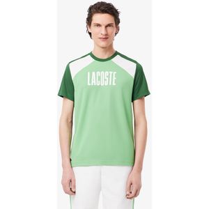 Lacoste Sport-T-Shirt mit Colorblock-Design - Grün / Weiß Size M