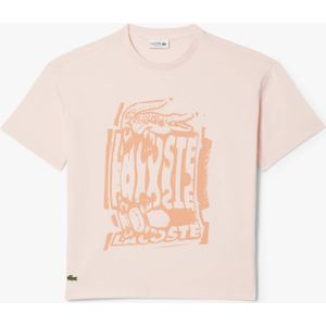 Lacoste T-Shirt aus Baumwolle mit Druck - Hellrosa Size 5 Jahre