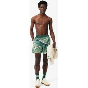 Lacoste Halblange, schnell trocknende Badehose - Gr�ün Size 6 - XL