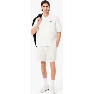 Lacoste Leichte, strukturierte Shorts - Weiß Size M
