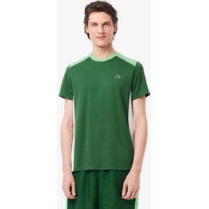 Lacoste Sport-T-Shirt mit Colorblock-Design und XL-Print - Grün / Weiß / Grün Size XS