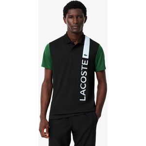 Lacoste Sport-Polohemd mit Branding-Print und Ultra Dry-Technologie - Schwarz / Grün / Hellblau Size XS