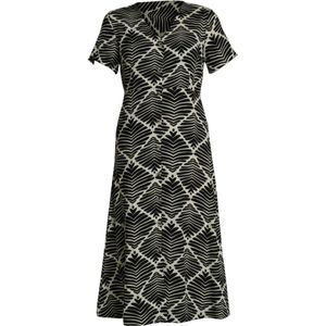 SYSTEM ACTION für Damen. V25VE328 Bedrucktes langes Kleid in Beige (M), Lässig, Polyester, Kurzarm