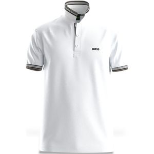 BOSS für Herren. 50469055 Polo Paddy weiß (XL), Lässig, Baumwolle, Kurzarm