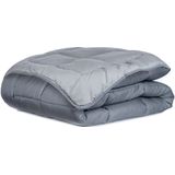 Zelesta - Easybed - Dekbed - Donkergrijs & Zilvergrijs - 160x220cm - Wasbaar Hoesloos Dekbed
