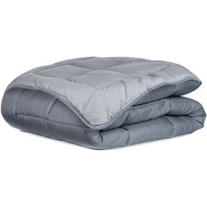 Zelesta - Easybed - Dekbed - Donkergrijs & Zilvergrijs - 160x220cm - Wasbaar Hoesloos Dekbed