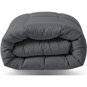 Zelesta - Wonderbed - Stone Grey - Dekbed zonder Overtrek - 200x200 - Wasbaar Dekbed - Hoesloos Dekbed - 2 in 1