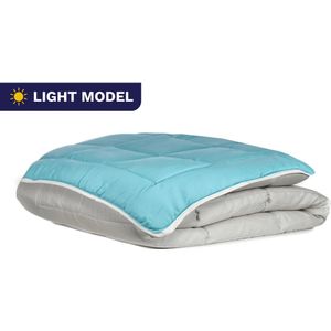 Zelesta - Easybed Light - Dekbed - Lichtgrijs & Zeegroen - 200 g/m²