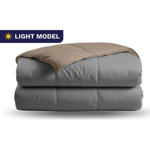 Zelesta - Premiumbed Light - Dekbed - Anthracite & Taupe - 100% Percale Katoen