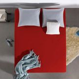 Hoeslaken Dubbel Jersey Rood