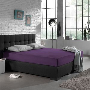 Dreamhouse Jersey Stretch Hoeslaken - 100% Katoen - 140x200 - Paars