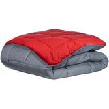 Zelesta - Easybed - Antraciet & Rood - Microvezel - Wasbaar Dekbed