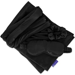 Zelesta - Beauty Set - Kussensloop - Slaapmasker - Heatless Curler - Zijden