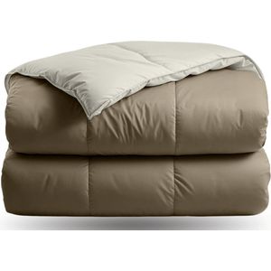 Zelesta - Premiumbed - Taupe & Cream - Dekbed - 300 g/m² - 100% Percale Katoen