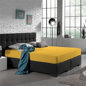 Dreamhouse - Dubbel Jersey Hoeslaken - Geel - 100% Jersey Katoen