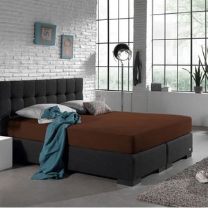 Hoeslaken - Dubbel Jersey - Bruin - Elastisch Materiaal
