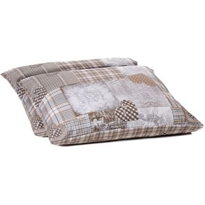 Zelesta Wonderbed Kussenslopen Patchwork Hearts- Kussenslopen 60 x 70 set van 2