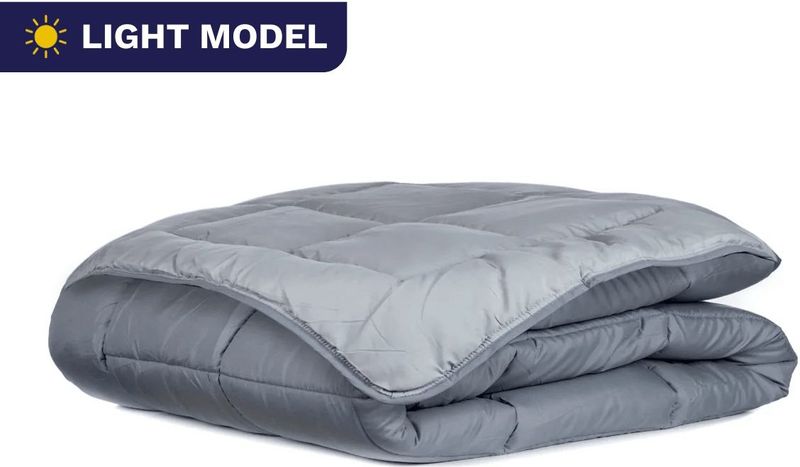 Zelesta - Easybed Light - Dekbed - Donkergrijs & Zilvergrijs - Microvezel - 200 g/m²