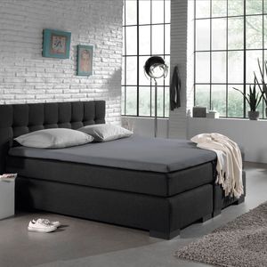 Dreamhouse Jersey Topper - Hoeslaken - 190/200x200/220 - Grijs