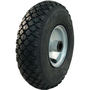 Stalen Wiel - 260mm - Luchtband - Zwart - Rollager - 20mm Asgat