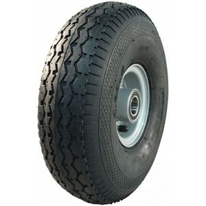 Stalen wiel, 300mm 4.00-4, luchtband 4PR, kogellager, V-6504, 20mm asgat