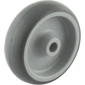 PP wiel, 150mm diameter, TPE loopvlak, glijlager