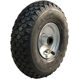 Stalen wiel, 260mm 3.00-4, luchtband 4PR, rollager, S-2303, 25mm asgat