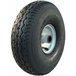 Stalen wiel, 300mm 4.00-4, luchtband 4PR, rollager, V-6504, 20mm asgat