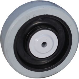 PA wiel, 160mm diameter, elastisch rubber loopvlak, kogellager