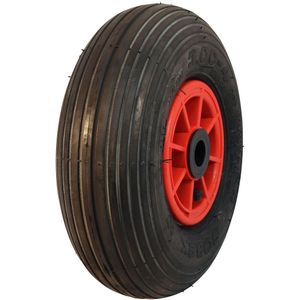 Kunststof wiel, 260mm 3.00-4, luchtband 2PR, rollager, S-2301, 25mm asgat