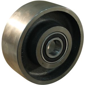 Gietijzeren wiel, 150mm diameter, gietijzeren loopvlak, kogellager