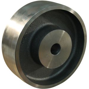 Gietijzeren wiel, 150mm diameter, gietijzeren loopvlak, glijlager