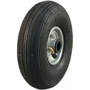 Stalen wiel, 210mm diameter, luchtband loopvlak, rollager