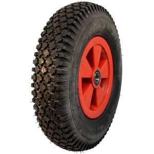 Kunststof wiel, 400mm 4.80/4.00-8, luchtband 4PR, kogellager, S-2202, 25mm asgat