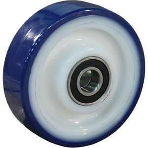 PA wiel, 100mm diameter, PU loopvlak, kogellager