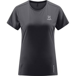 Haglöfs Womens LIM Tech Tee Sportshirt (Dames |grijs/zwart)