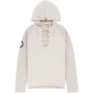 Amundsen Sports Boiled Hoodie Laced Merinotrui (Heren |wit/grijs)