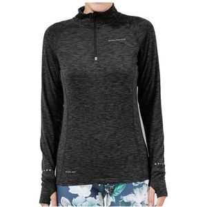 ENDURANCE Womens Canna V2 Melange Performance Midlayer Longsleeve (Dames |zwart)