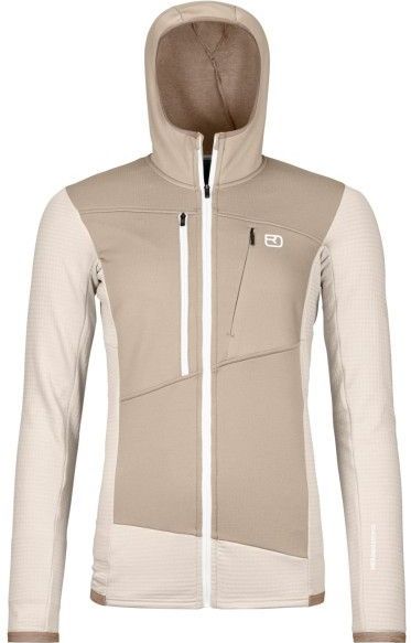 Ortovox Womens Fleece Grid Hoody Fleecevest (Dames |beige)