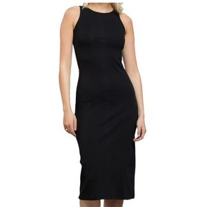 DEDICATED Womens Rib Dress Motala Jurk (Dames |zwart)